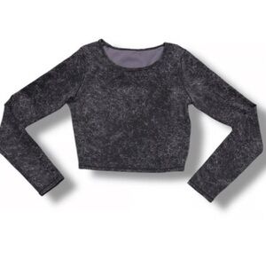 Lululemon Wunder Train cropped long sleeve shirt tie dye